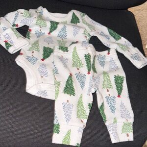 Festive Tree Print Kids Matching Set
